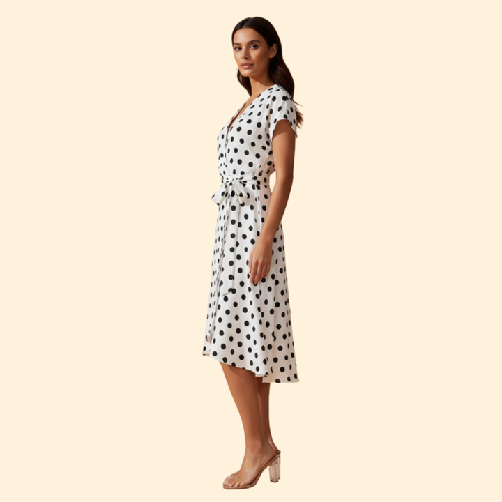 Women’s Polka Dot V-Neck Dress