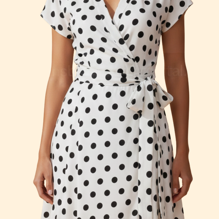 Women’s Polka Dot V-Neck Dress