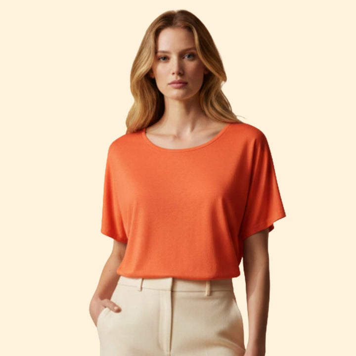 Women’s Relaxed Fit T-shirt with Rounded Neck