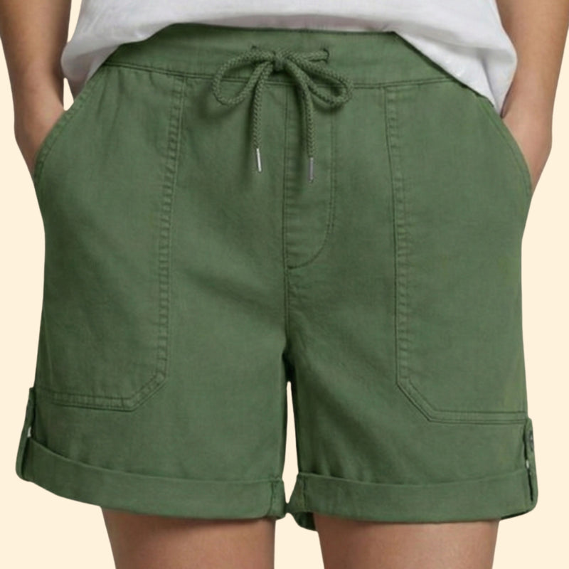 Women’s Relaxed Shorts with Turned-Up Hem