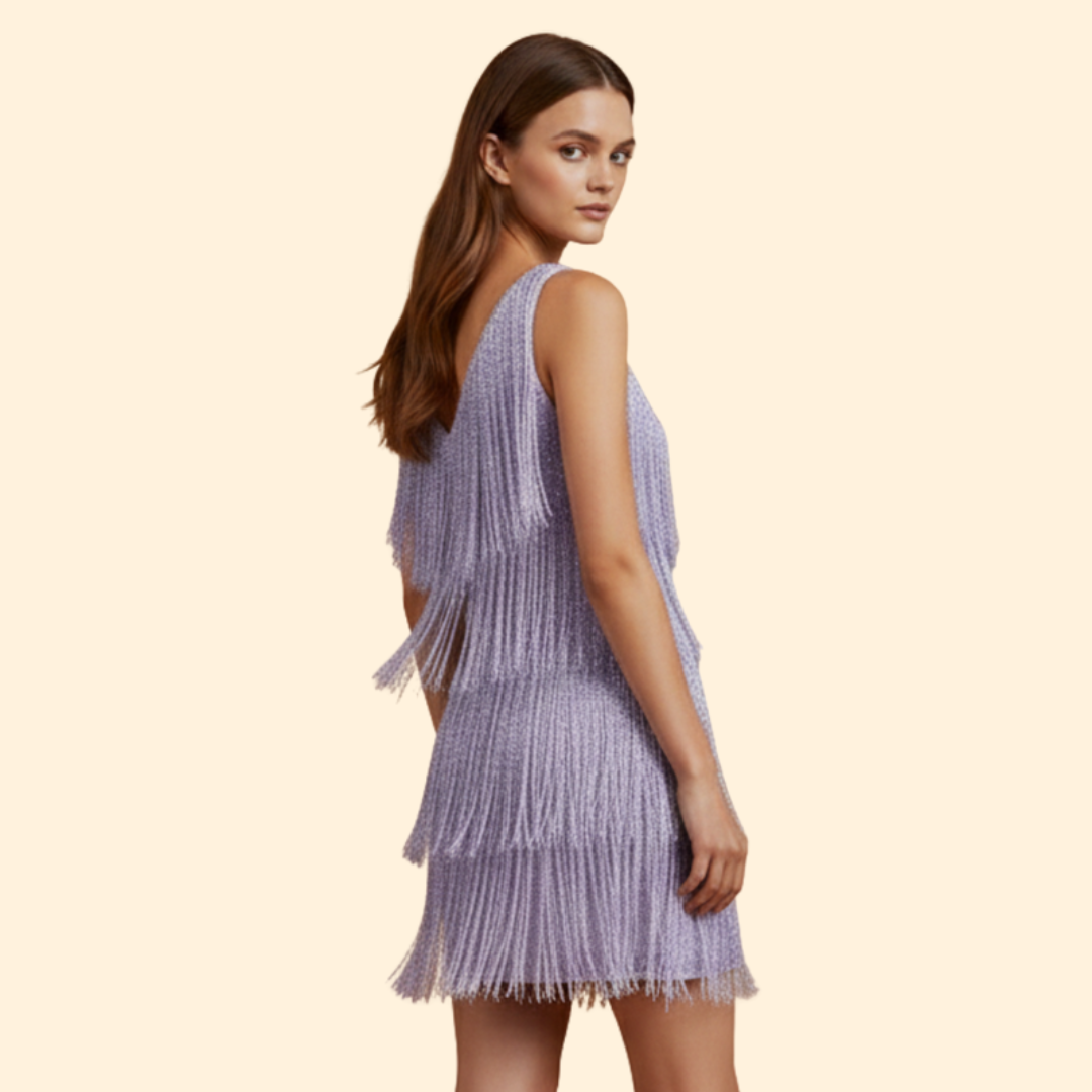 Women's Sequin Fringe Mini Dress