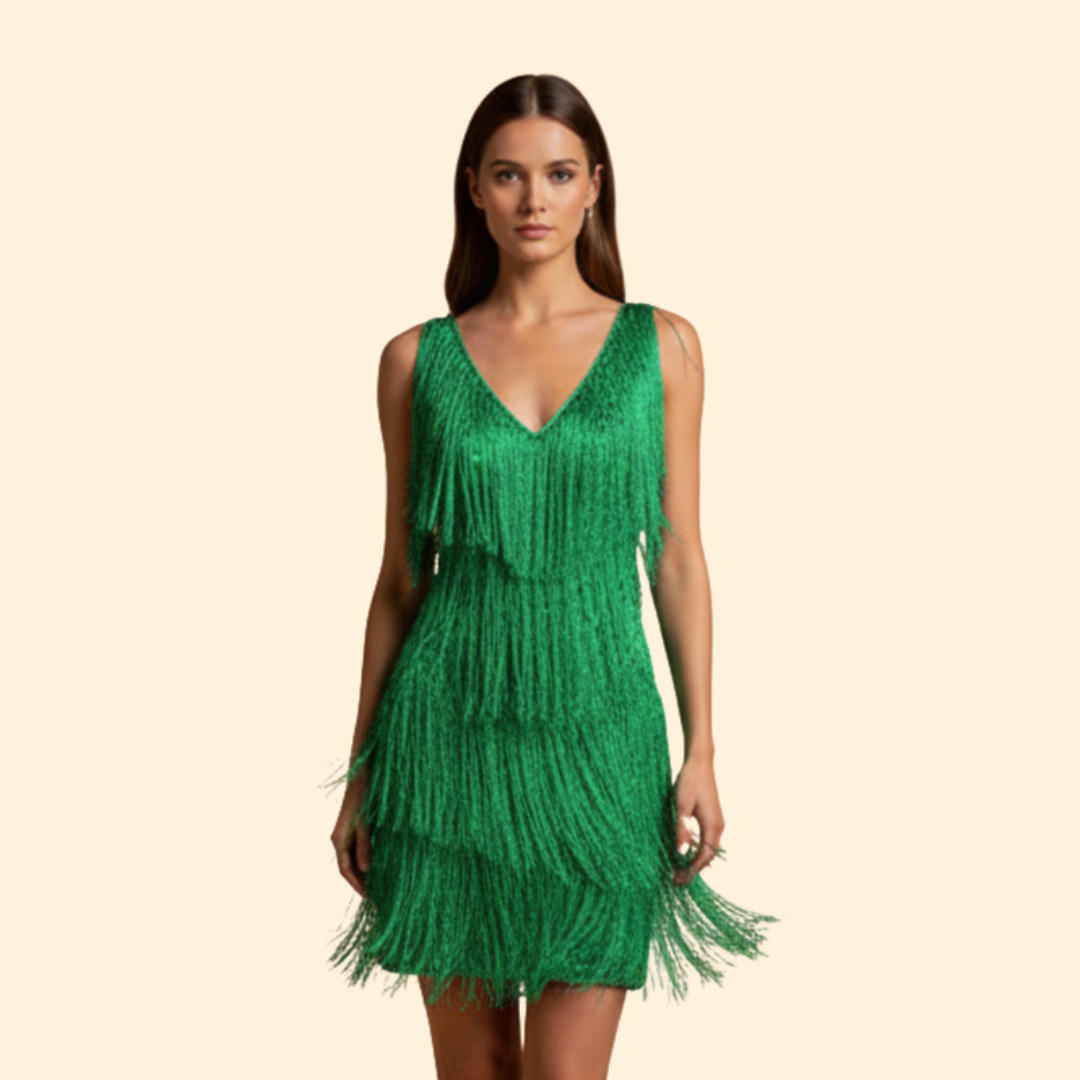 Women's Sequin Fringe Mini Dress