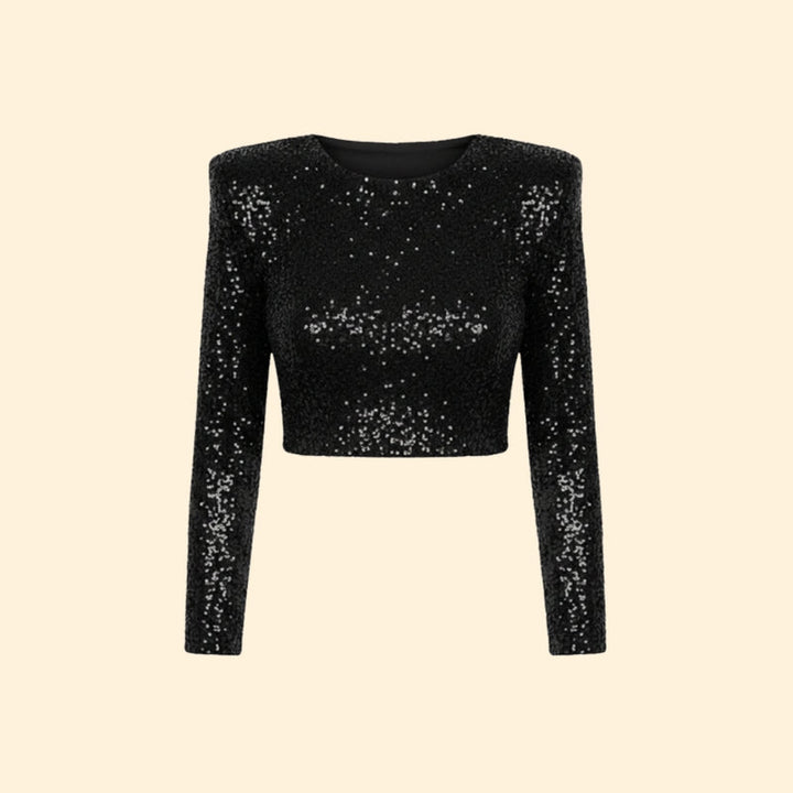Women’s Sequin Top with Long Sleeves