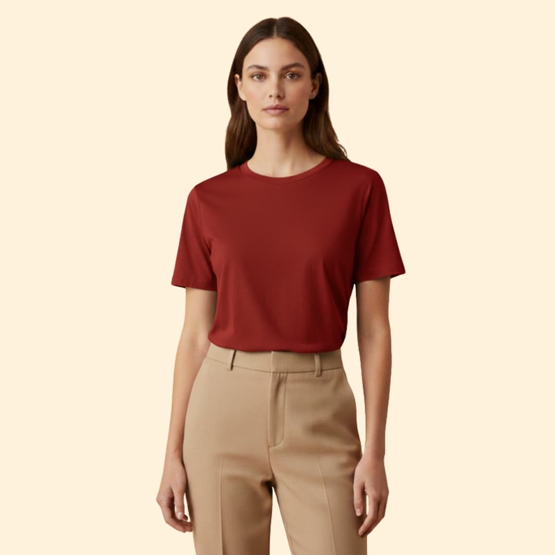 Women’s Short Sleeve T-Shirt with Round Neck