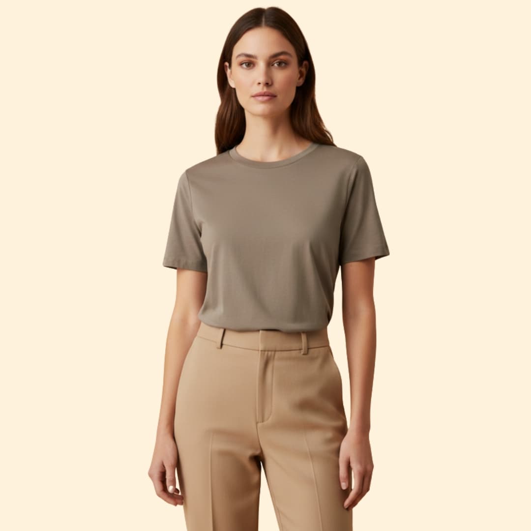 Women’s Short Sleeve T-Shirt with Round Neck