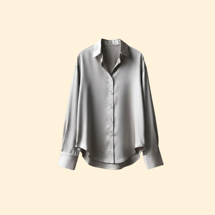Women’s Silk Shirt with Button Details