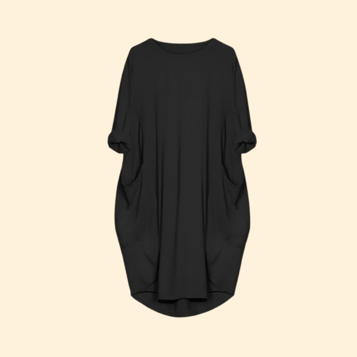 Women's Simple Pocket Detail Dress