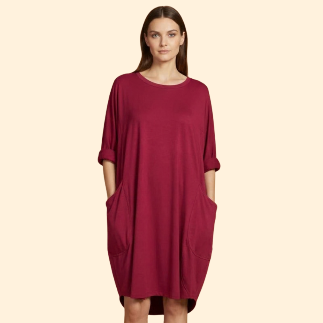 Women's Simple Pocket Detail Dress