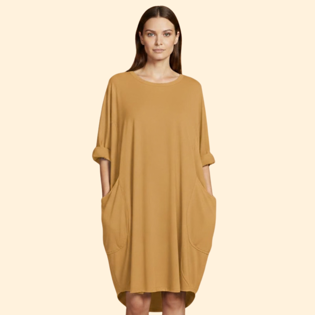 Women's Simple Pocket Detail Dress