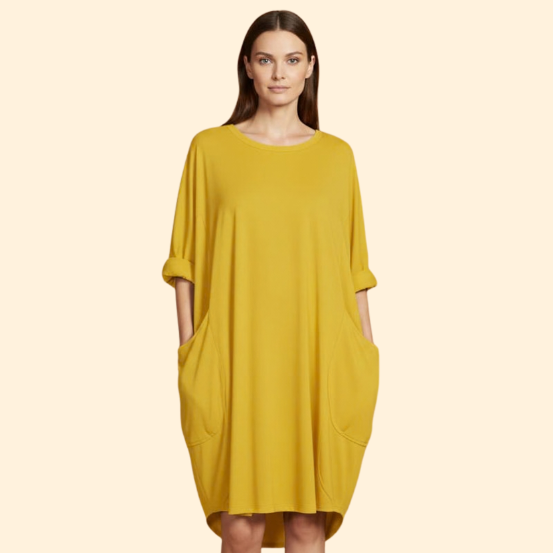 Women's Simple Pocket Detail Dress
