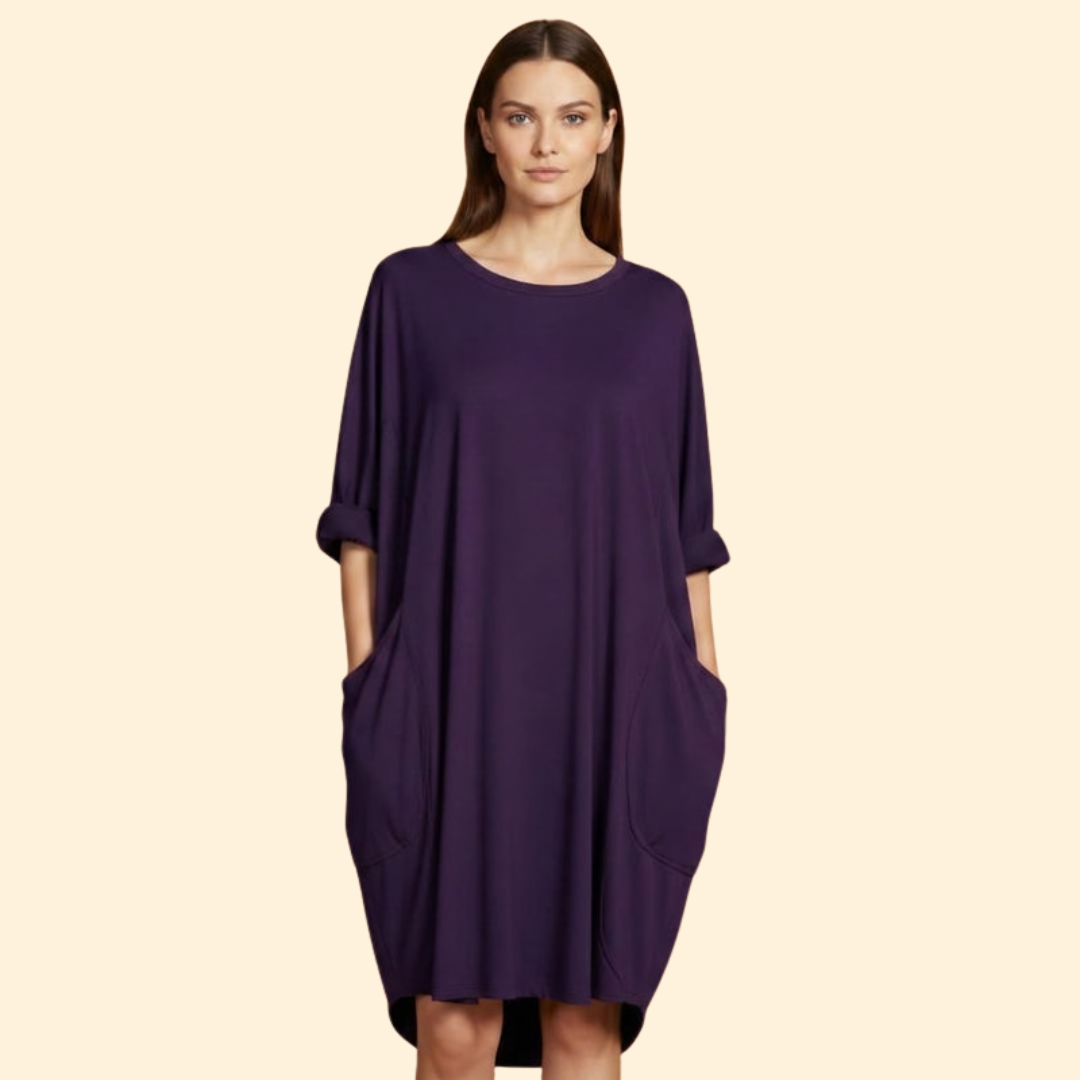 Women's Simple Pocket Detail Dress