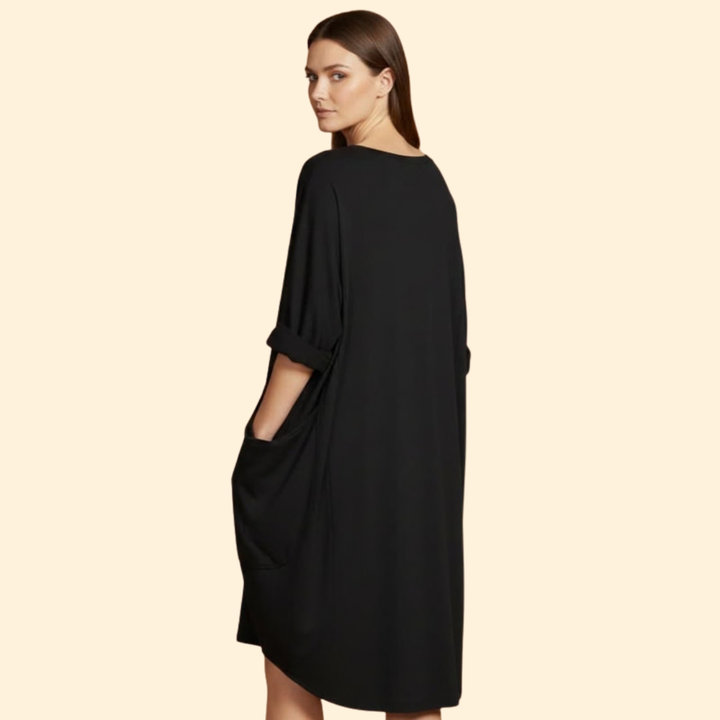 Women's Simple Pocket Detail Dress