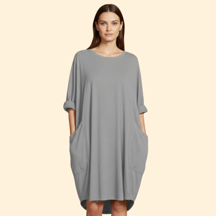Women's Simple Pocket Detail Dress