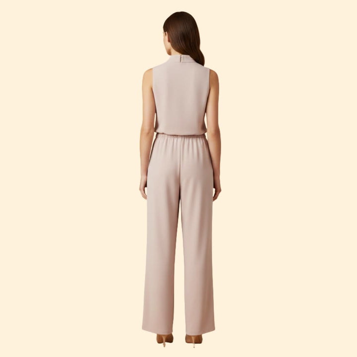 Women's Sleeveless Jumpsuit High Collar