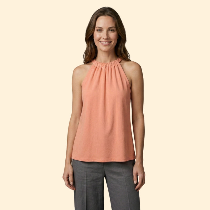Women’s Sleeveless Top with Halter Design