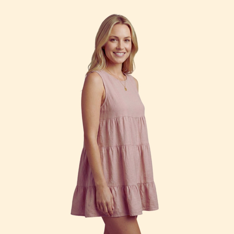 Women’s Sleeveless Top with Tiered Design