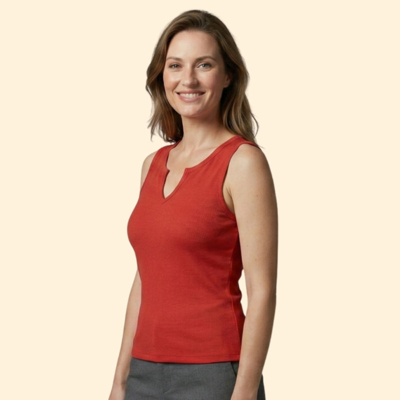 Women's Sleeveless V-Neck Top