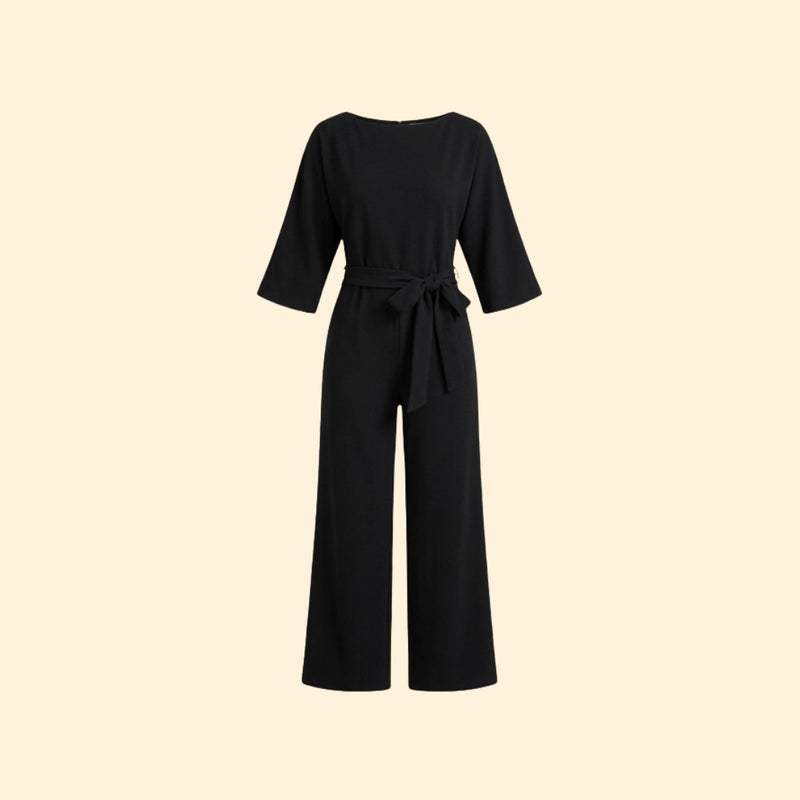 Women’s Chic Jumpsuit with Belted Design