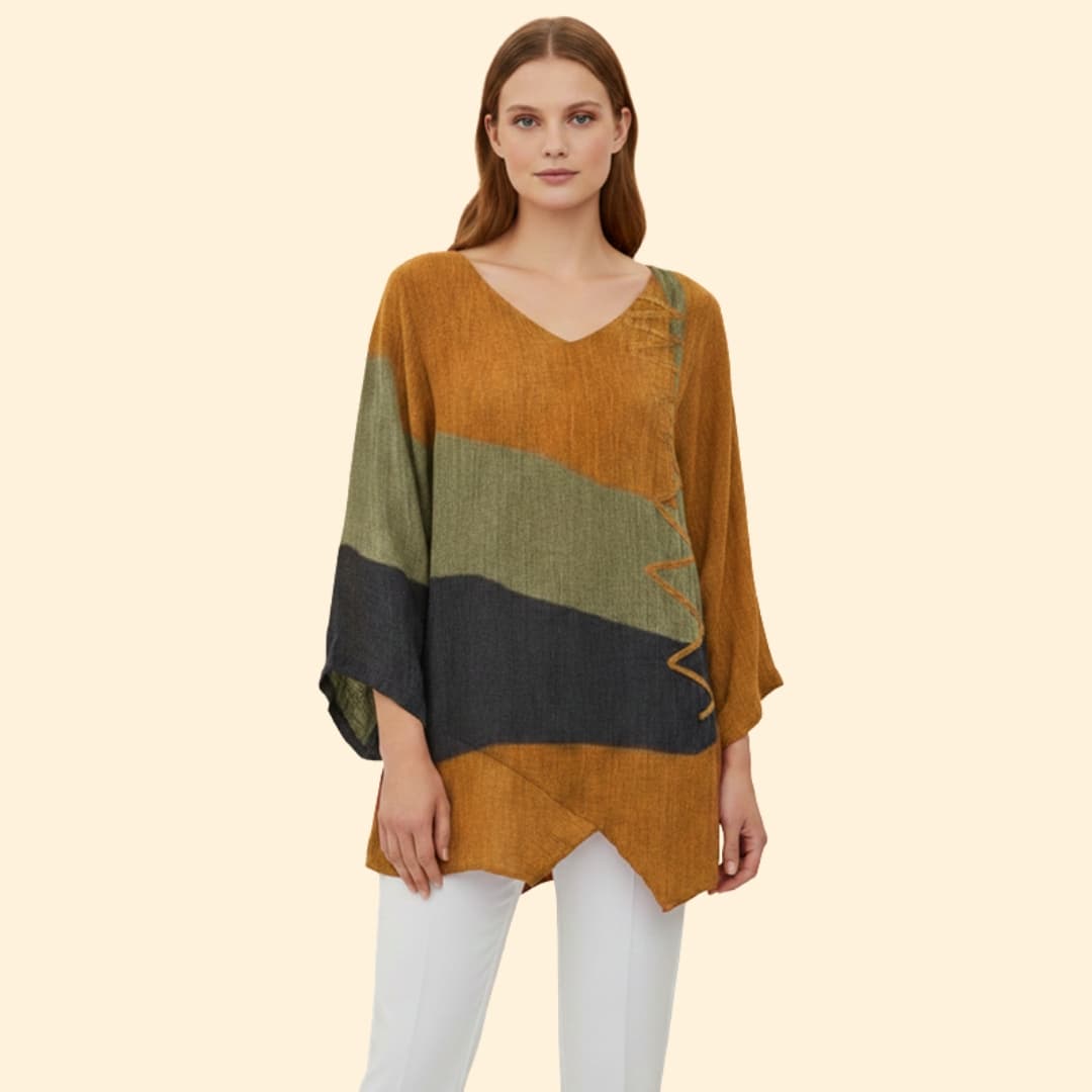 Women’s Summer Blouse with V-Neck