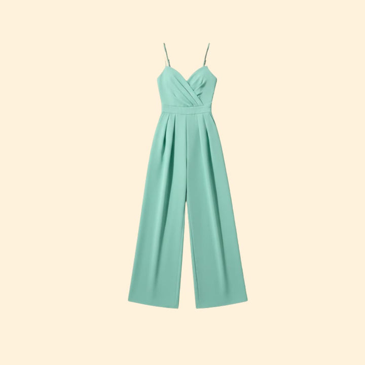 Women's Summer Jumpsuit Pleated Detail