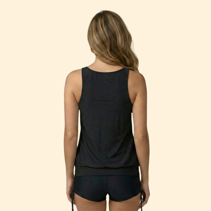 Women’s Tankini with Ruched Front and Shorts