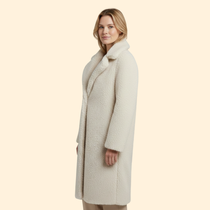 Women’s Teddy Overcoat with Notched Collar