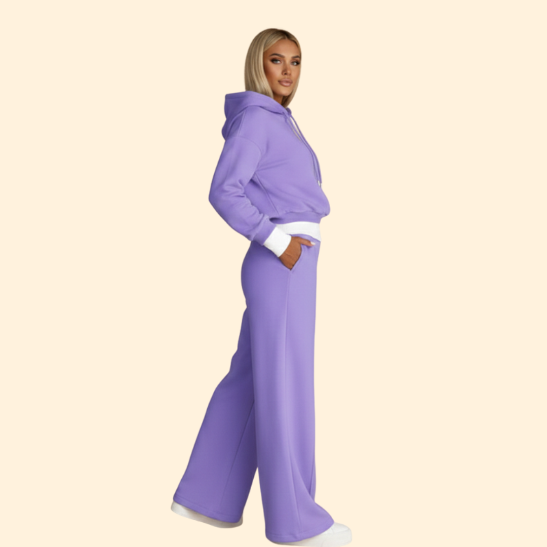 Women’s Two-Piece Set with Hooded Top