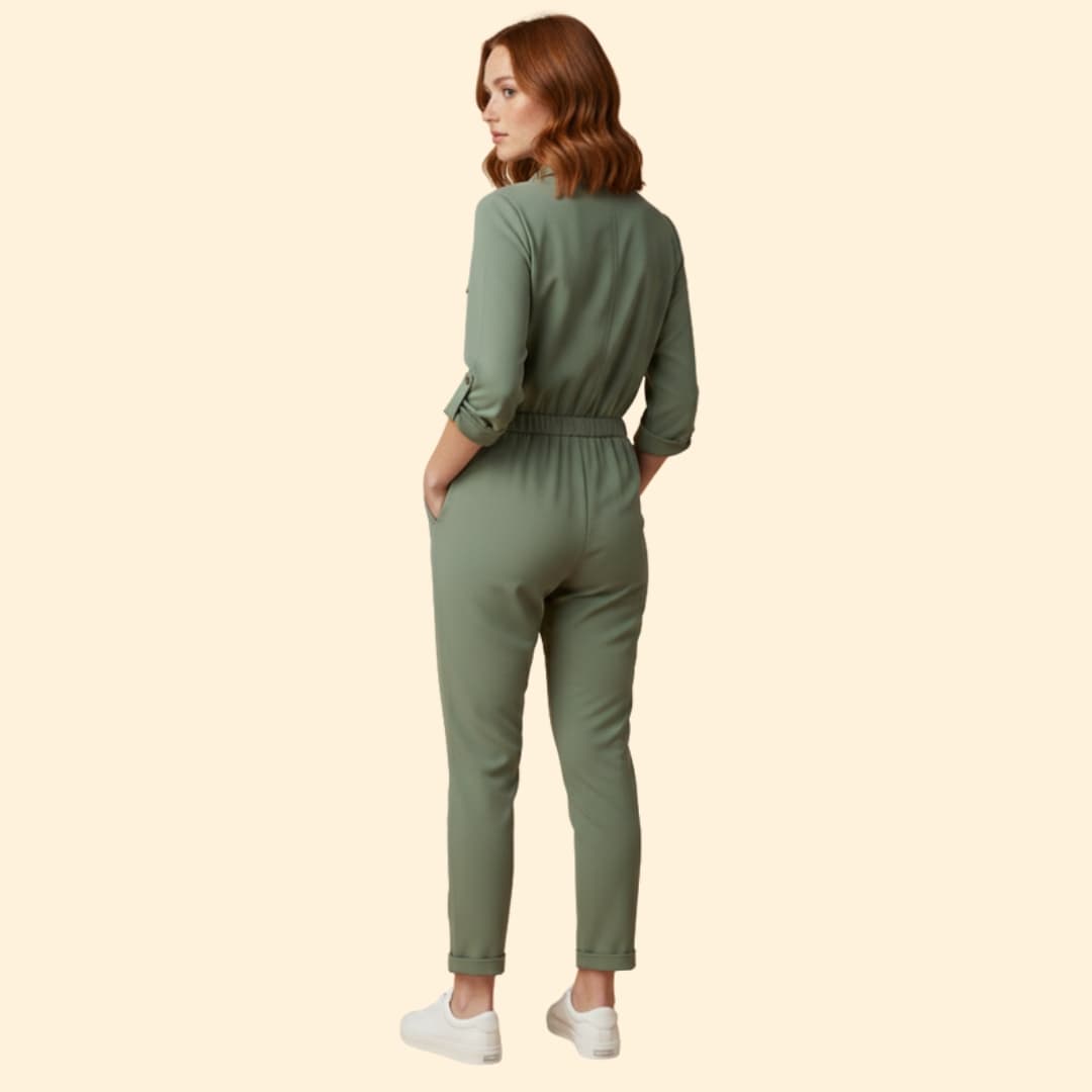 Women's Utility Jumpsuit Button Front
