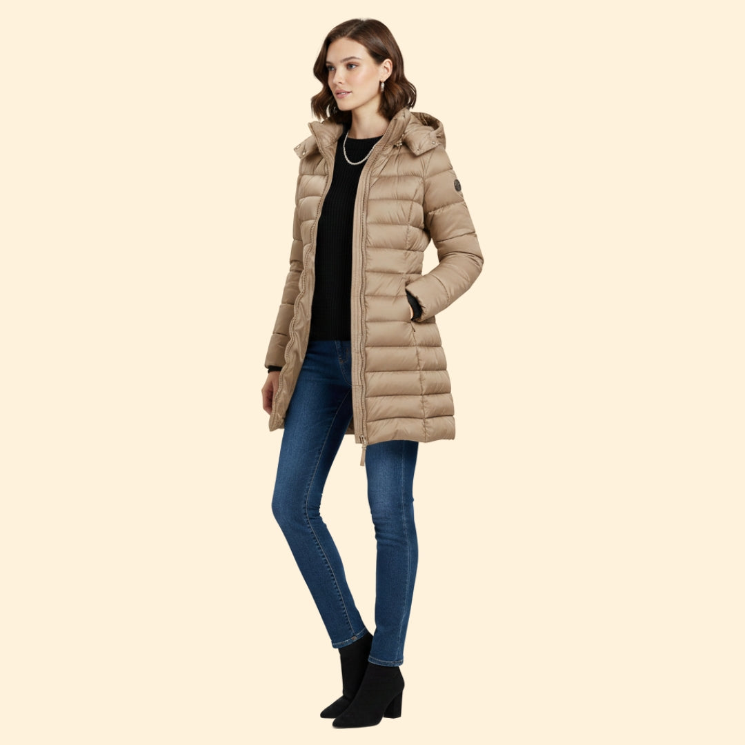 Women’s Quilted Coat with Long Length