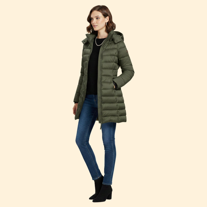Women’s Quilted Coat with Long Length