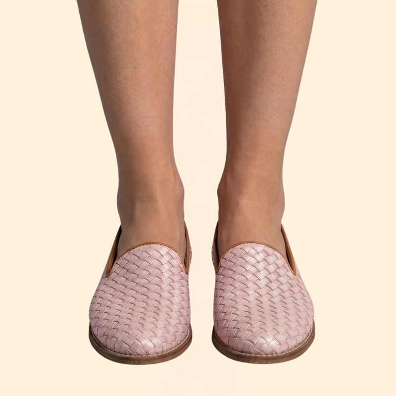 Women's Woven Leather Loafers