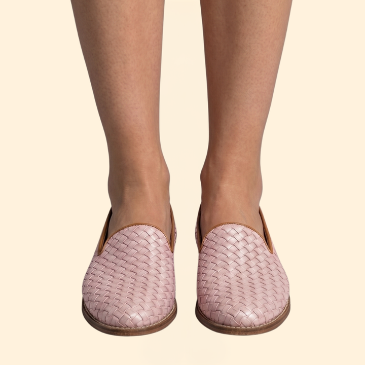 Women's Woven Leather Loafers