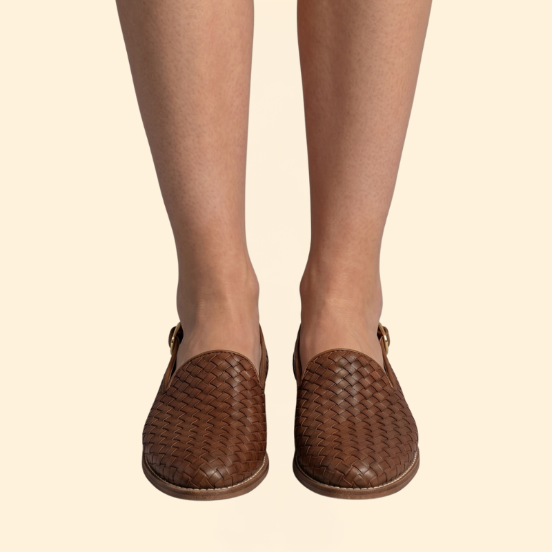 Women's Woven Leather Loafers