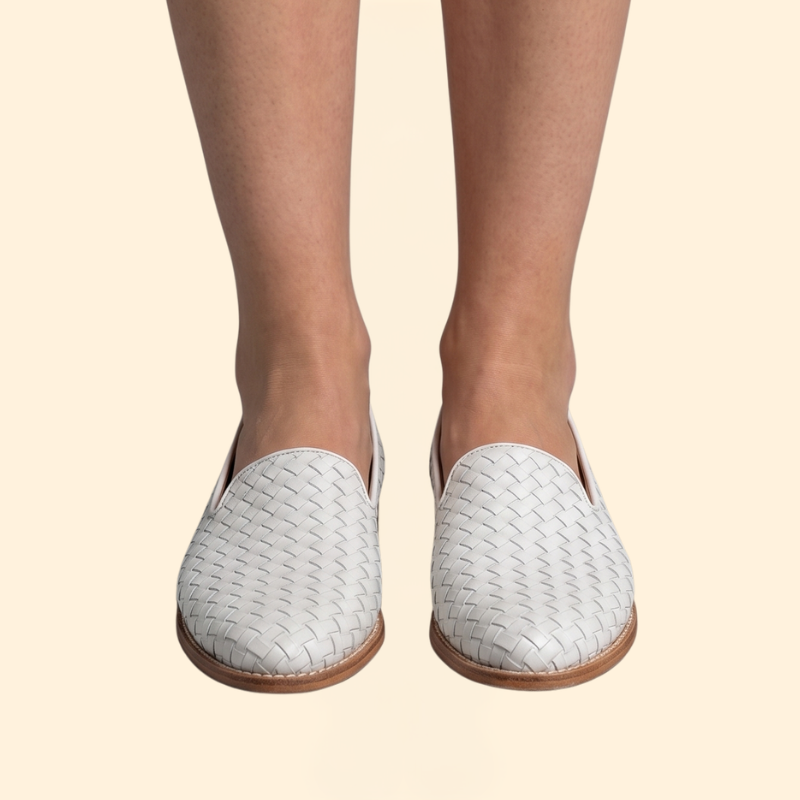 Women's Woven Leather Loafers
