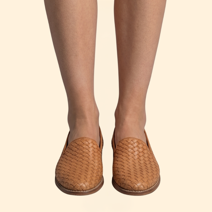 Women's Woven Leather Loafers