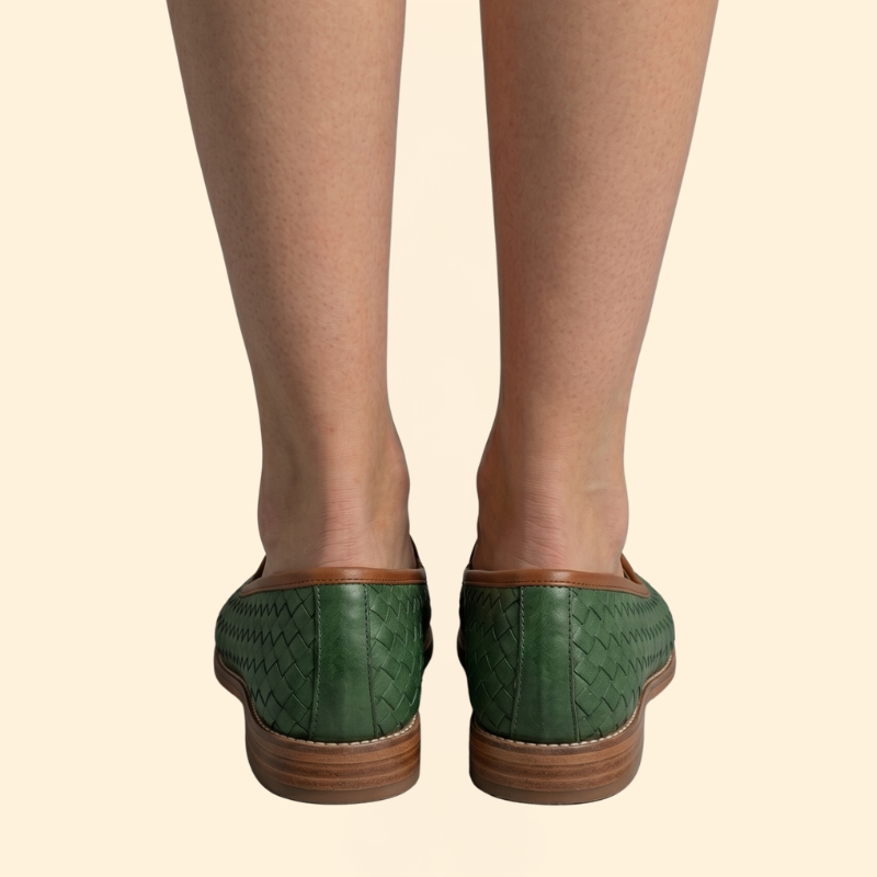 Women's Woven Leather Loafers