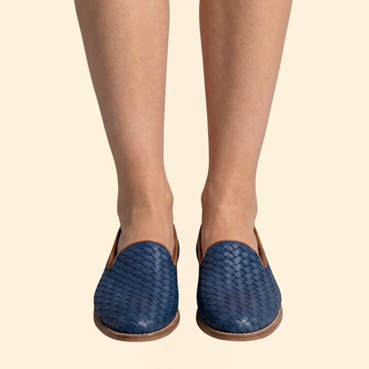 Women's Woven Leather Loafers
