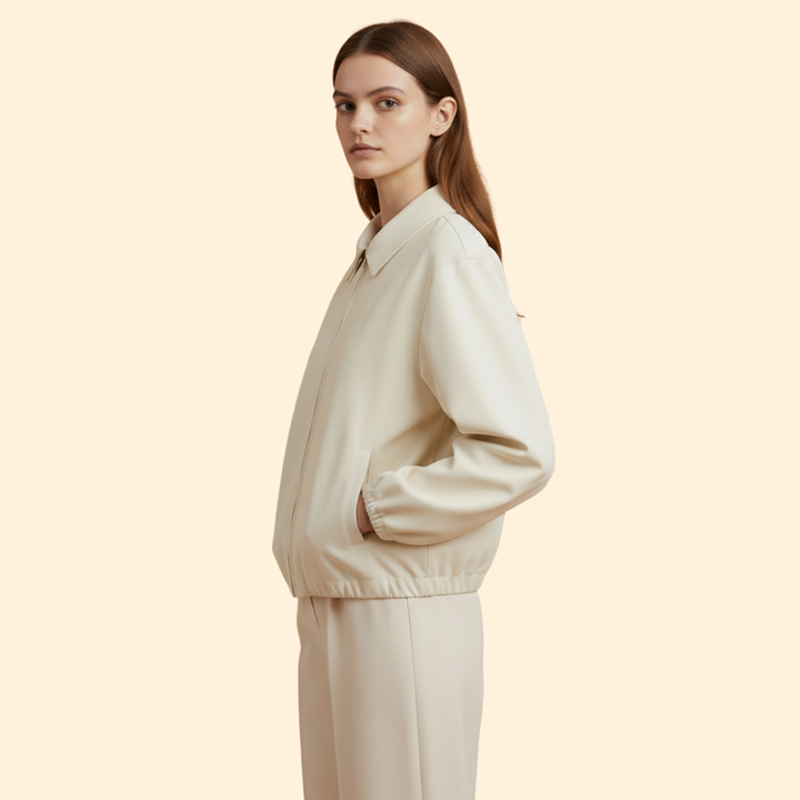 Women’s Bomber Jacket with Modern Collar