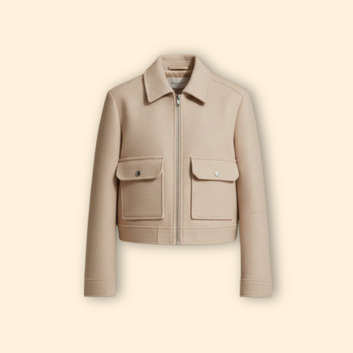 Women's  Bomber Jacket with Patch Pockets