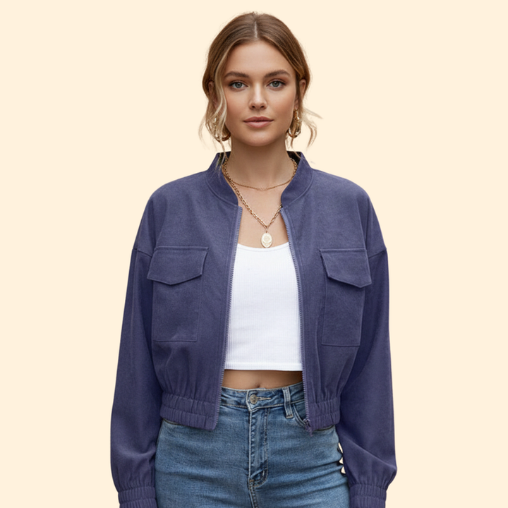 Women’s Bomber Jacket with Pockets