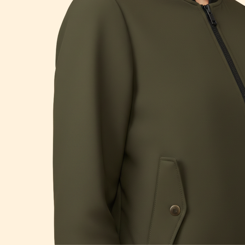 Women's Bomber Jacket with Sporty Collar