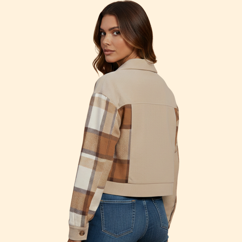 Women's Checked Bomber Jacket