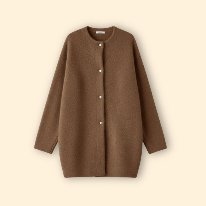 Women’s Coat with Round Neckline