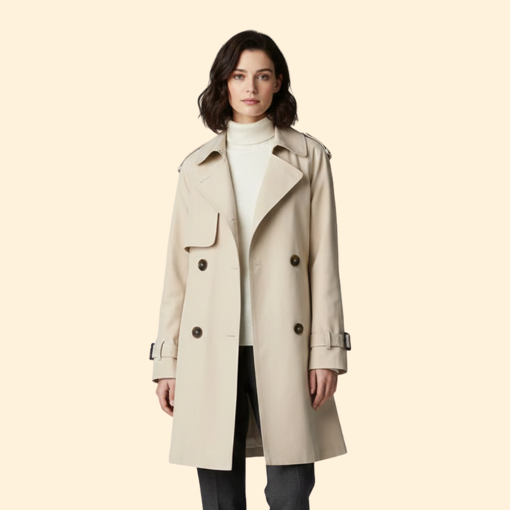 Women’s Trench Coat with Notched Lapel