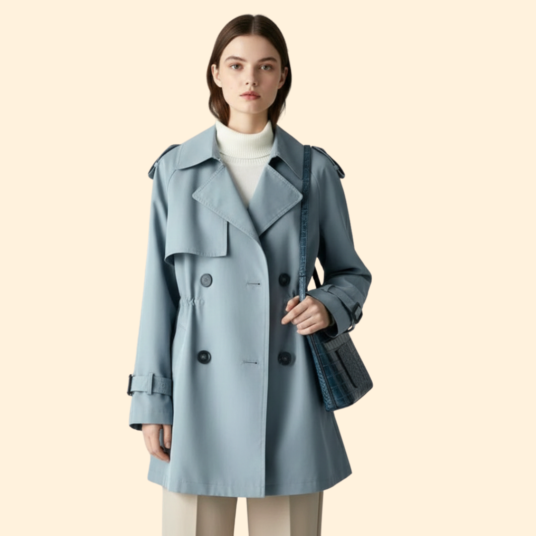 Women’s Trench Coat with Notched Lapel