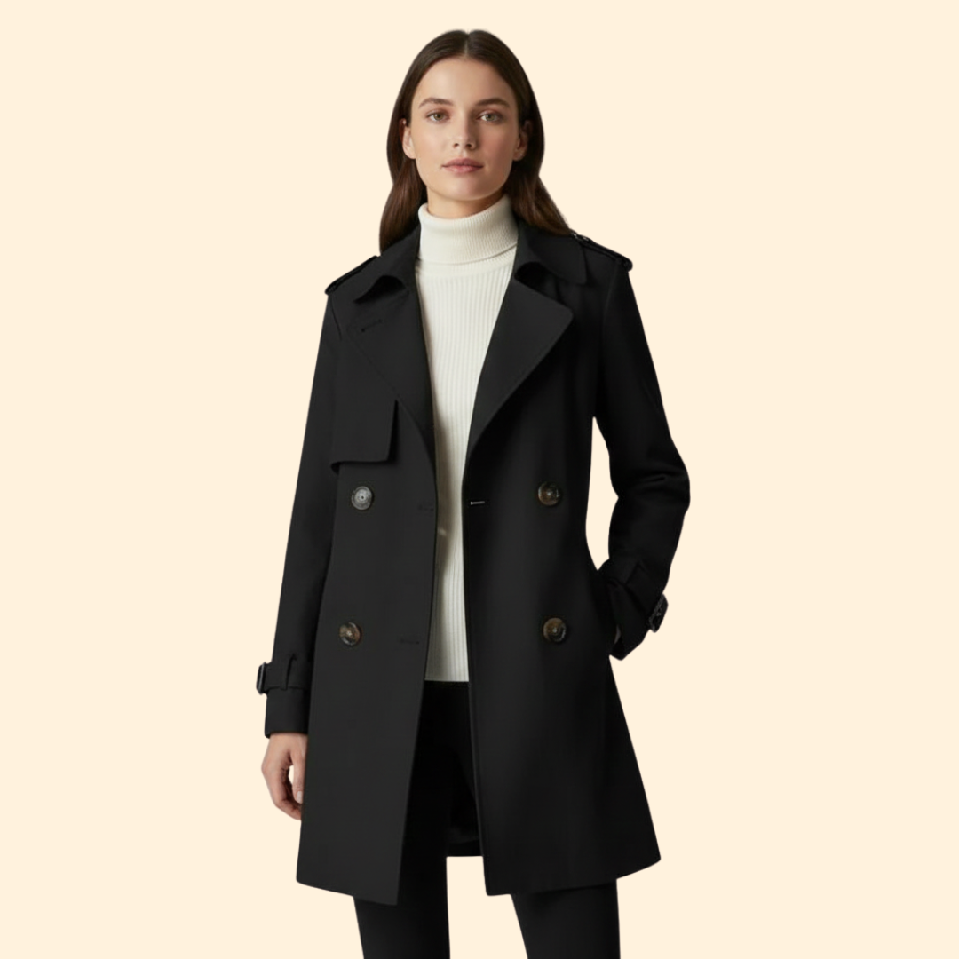 Women’s Trench Coat with Notched Lapel