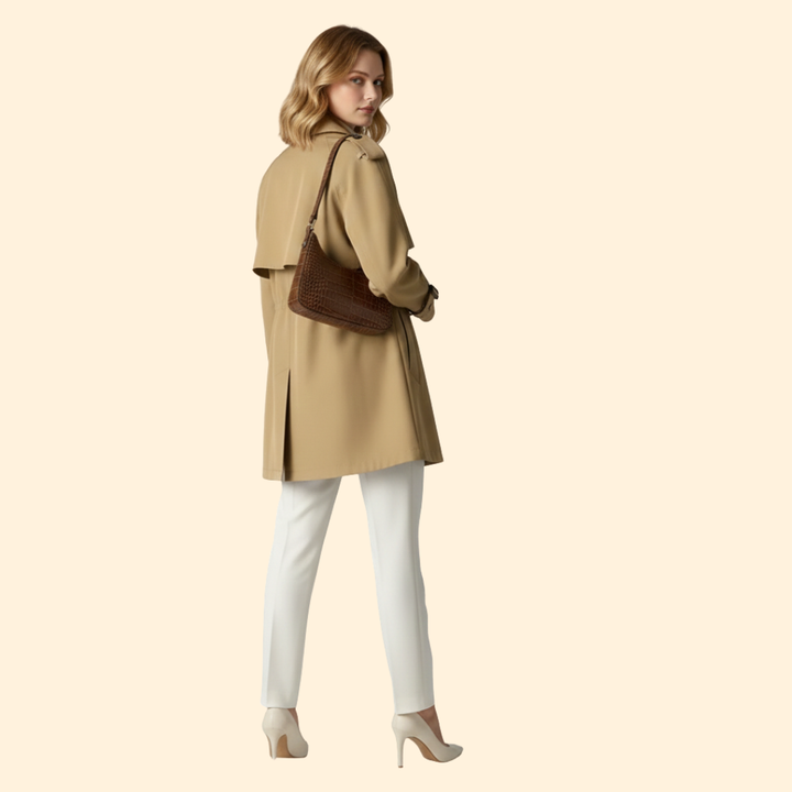 Women’s Trench Coat with Notched Lapel