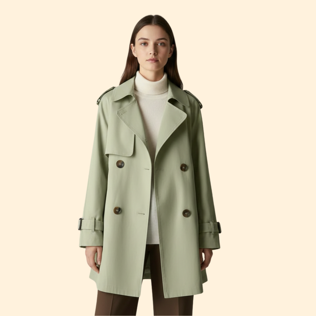 Women’s Trench Coat with Notched Lapel