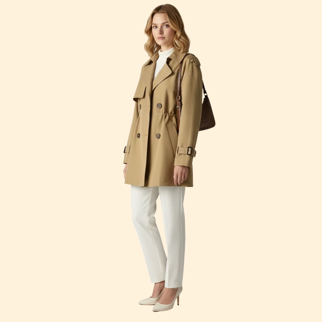 Women’s Trench Coat with Notched Lapel