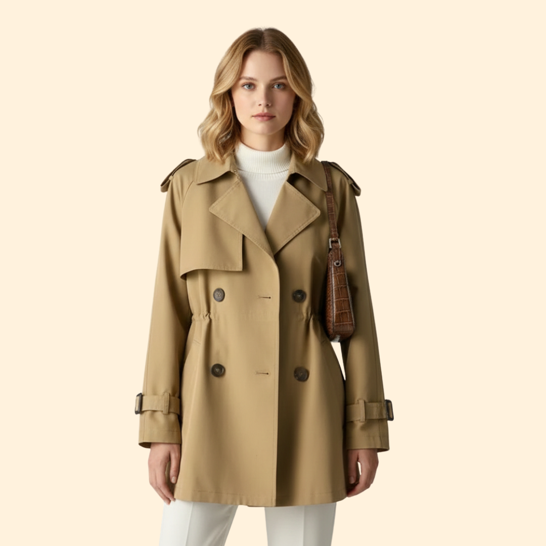 Women’s Trench Coat with Notched Lapel